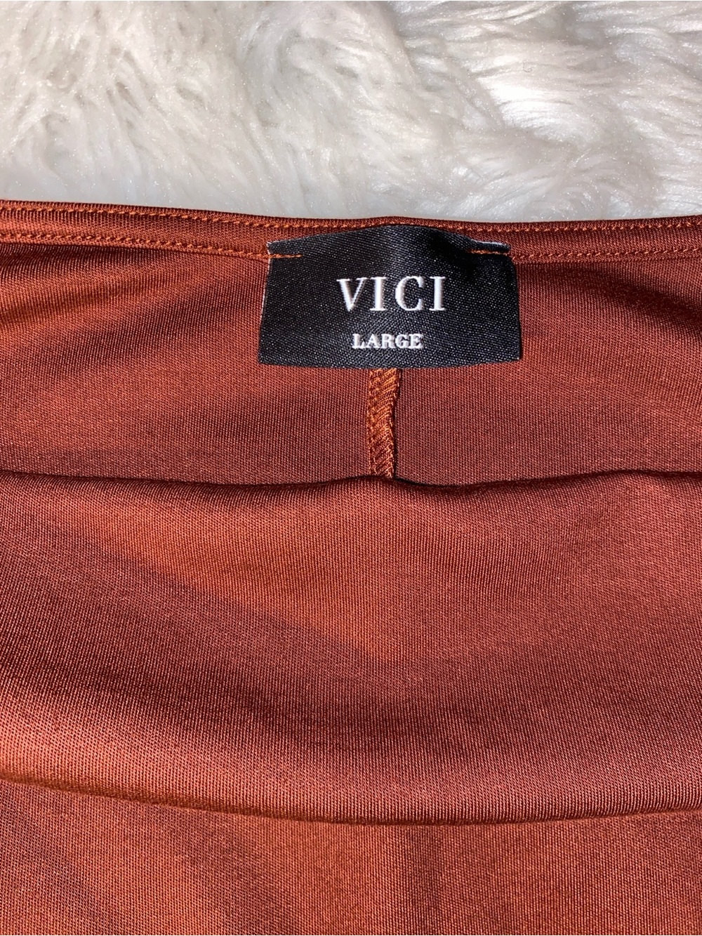 Vici Rust Midi Halter Fitted Dress - Picture 11 of 12